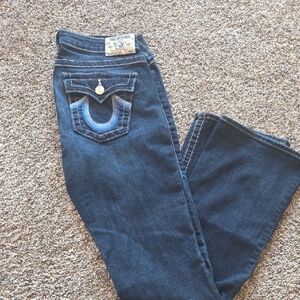 True Religion Women's Dark Blue Boot Cut Jeans